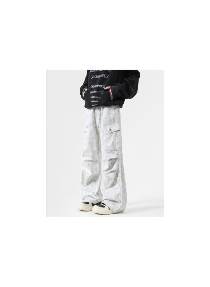 C315-G3062 has been measured data dirty pants heavy industry washing workwear jeans shed shot  - Image 1