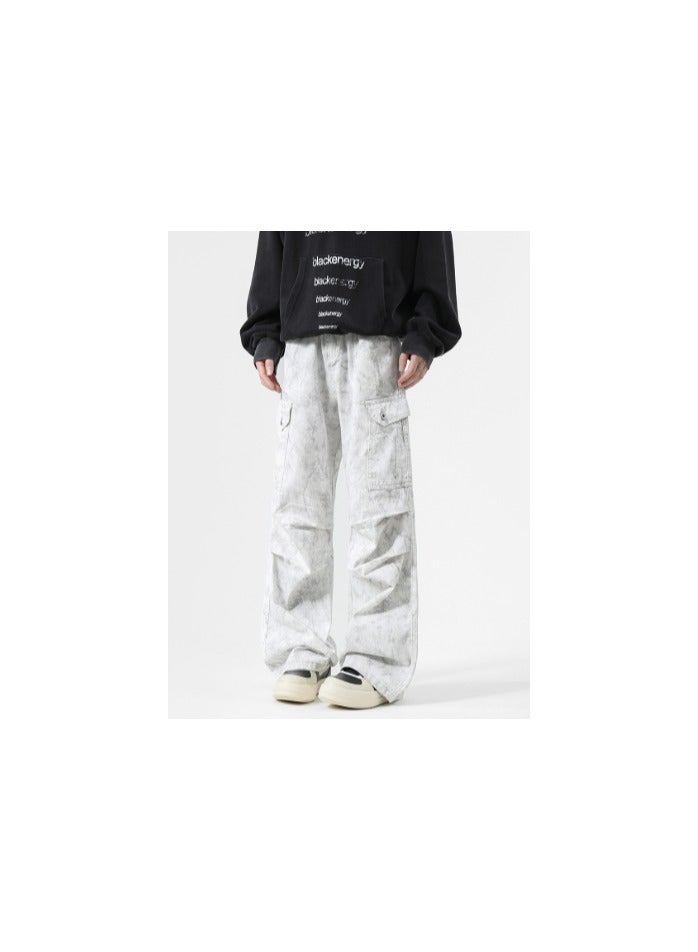 C315-G3062 has been measured data dirty pants heavy industry washing workwear jeans shed shot  - Image 3