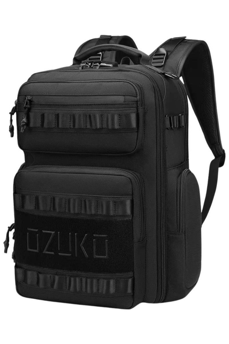 OZUKO 9797L Travel Laptop Backpack – USB Port, Water-Resistant, Airline-Approved, Black - Image 2