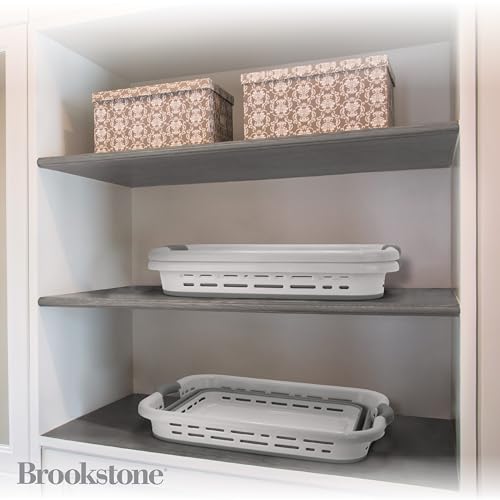 BROOKSTONE, 1 UNIT, 11 GALLONS - [OUR LARGEST BASKET EVER] 24" Collapsible Laundry Basket, Comfort Non-Slip Grip Handles, Minimalist Space Saving Design, Portable Pop-Up Hamper, [BPA FREE] - Image 3