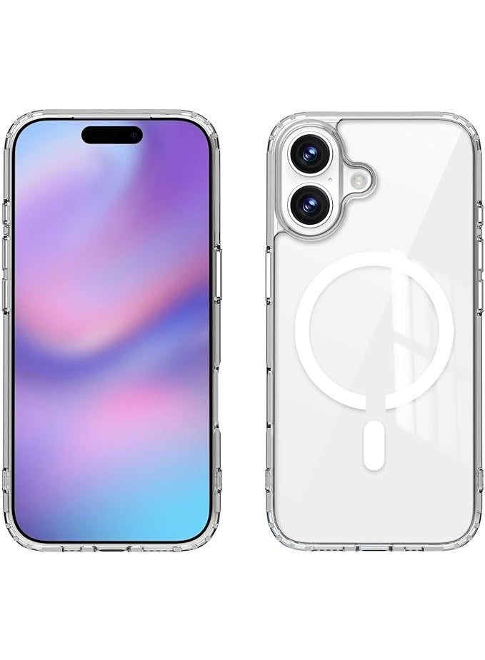 Magnetic for iPhone 17 Case Clear, [Compatible with Magsafe][Anti-Yellowing] Shockproof Slim Phone Case for iPhone 17, Clear