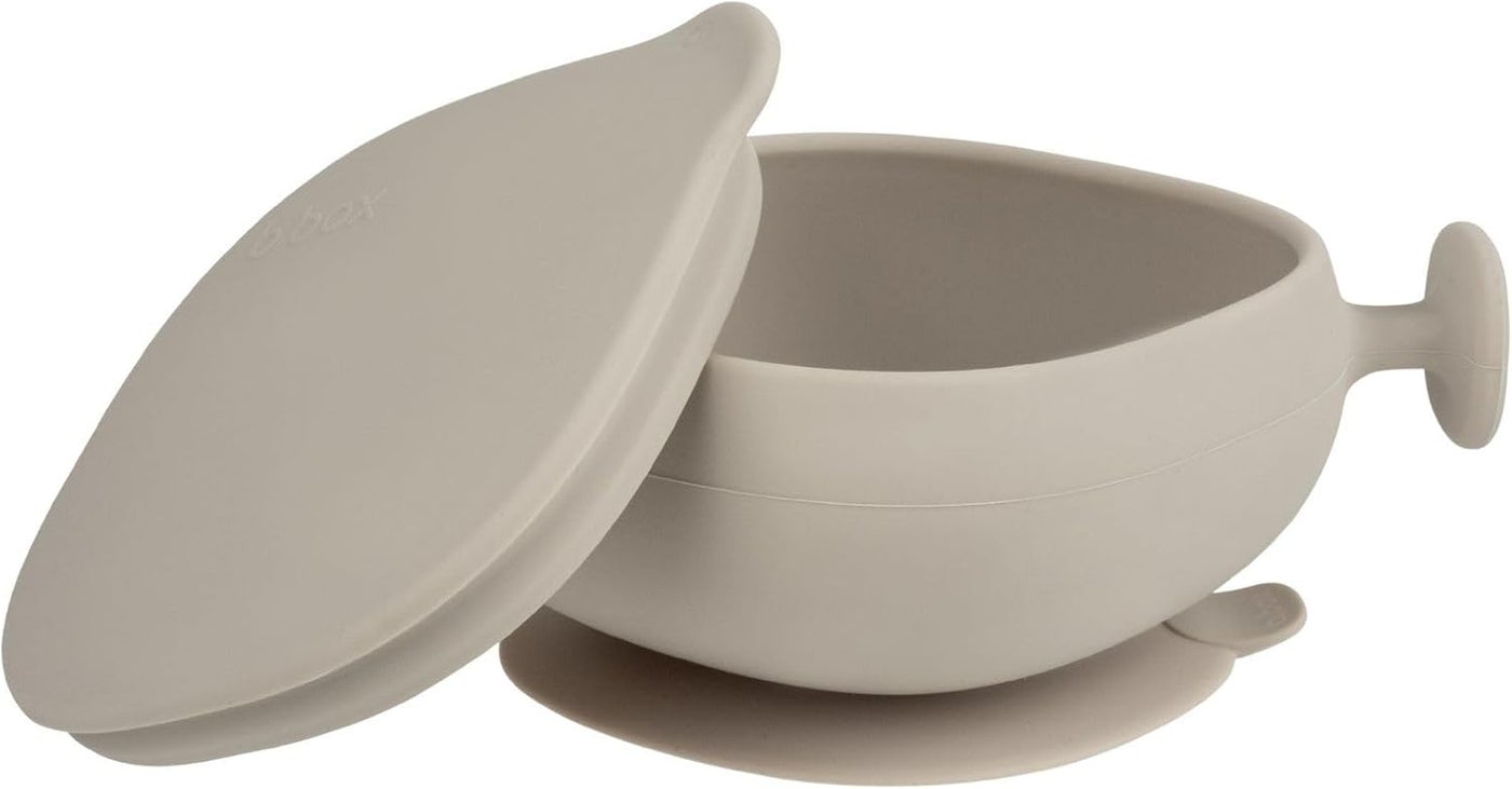 b.box Baby Bowl with Suction Cup and Lid - 100% Platinum Silicone