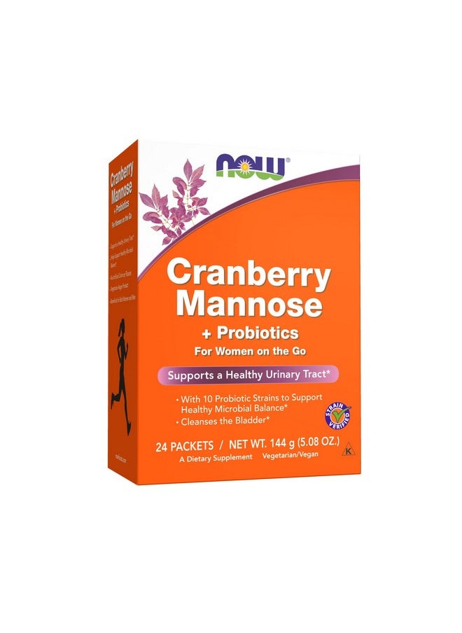 now Supplements Cranberry Mannose + Probiotics With A Blend Of 10 Probiotic Bacterial Strains 24/Box  - Image 2