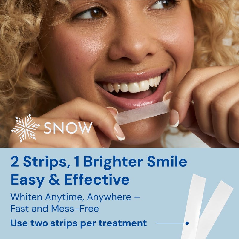 SNOW Diamond Dissolving Teeth Whitening Strips - Gentle & Enamel Safe White Strips for Teeth Whitening, at-Home Dental Hygiene & Tooth Care with Hydroxyapatite - 42 Ct - Image 2