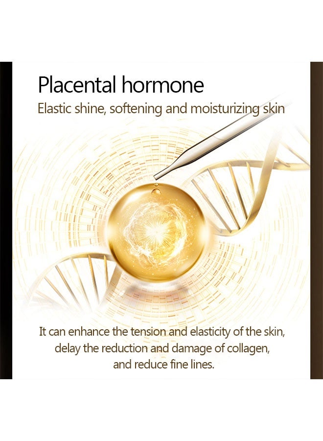 YZKMSKIN Fullerene Placenta Essence，Nourishing Anti-Aging Night Serum, Vitamin E Face Serum for Dark Spots, Wrinkle Reduction & Skin Brightening, Face Serum for Women 30PCS - Image 4