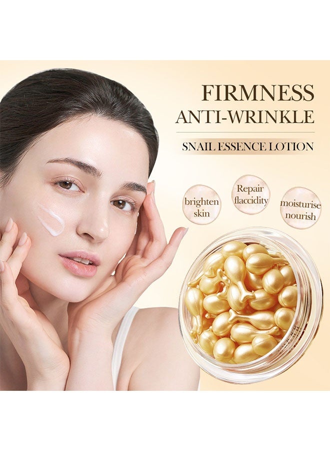 YZKMSKIN Fullerene Placenta Essence，Nourishing Anti-Aging Night Serum, Vitamin E Face Serum for Dark Spots, Wrinkle Reduction & Skin Brightening, Face Serum for Women 30PCS - Image 2