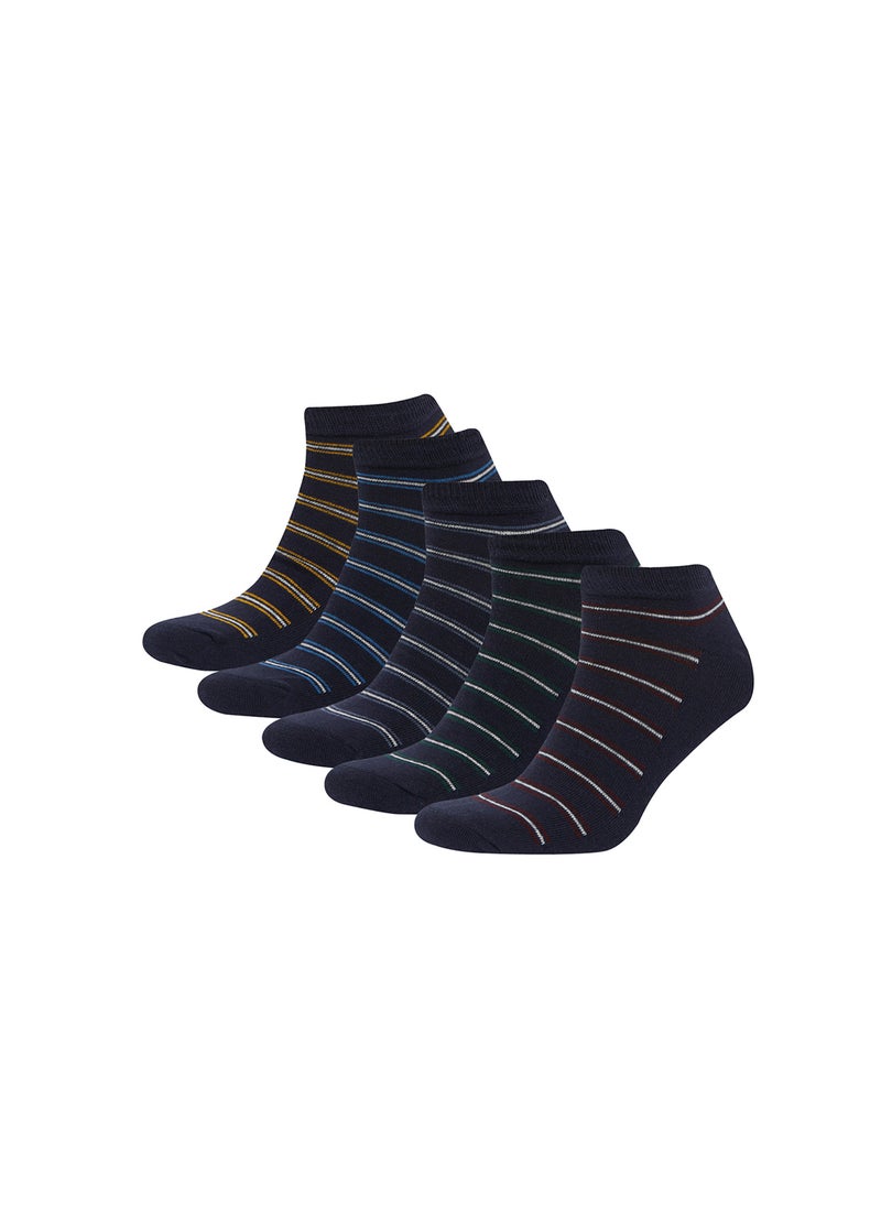 DeFacto 5-Pack Cotton Striped Ankle Socks  - Image 1