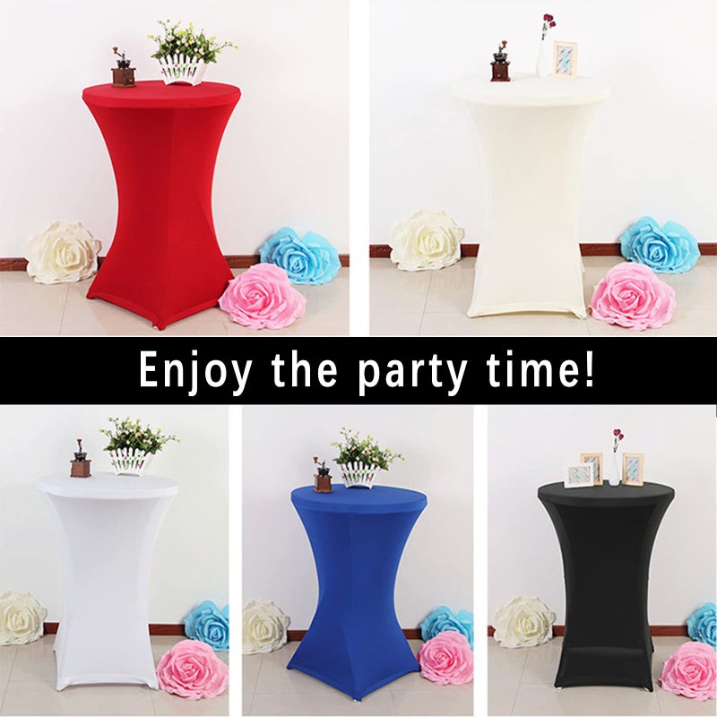 fhberni 2 pack 24 × 43 بوصة كوكتيل أخضر tablecloth دنة جولة الغلاف الجدول المجهزة لحفل حفلات حفلات الزفاف - Image 5