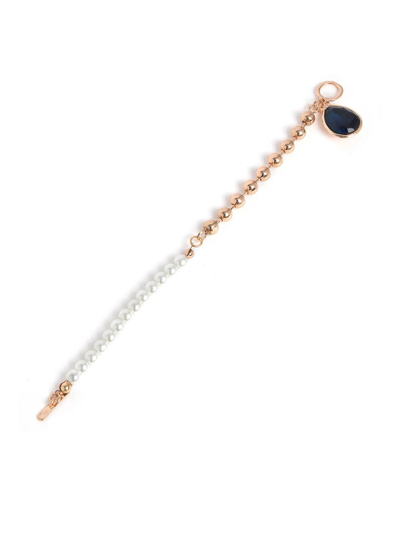 SOHI White Pearls Link Artificial Bracelet Jewellery - Image 4