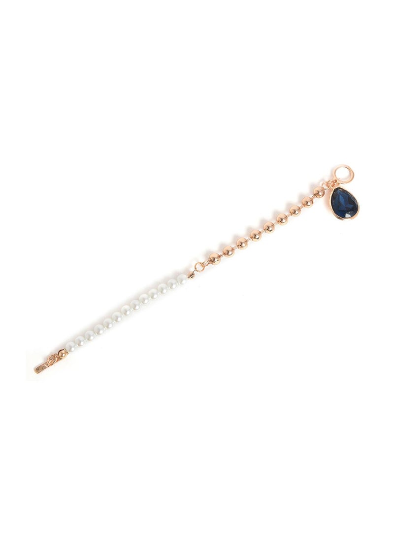SOHI White Pearls Link Artificial Bracelet Jewellery - Image 5