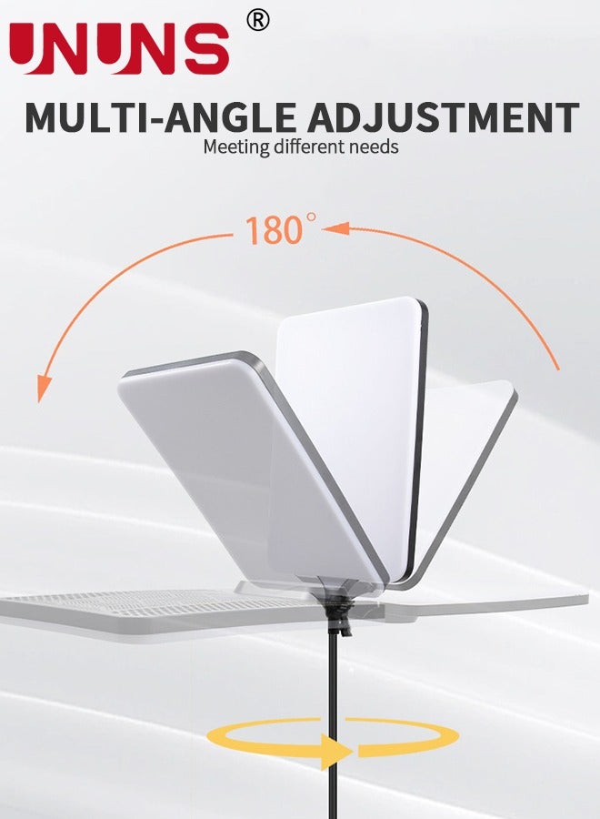 UNUNS 12 inch Led Video Light, three color temperature control dimming, suitable for Phone, with overhead shooting bracket, used for video recording, cooking, photography, live streaming  - Image 3