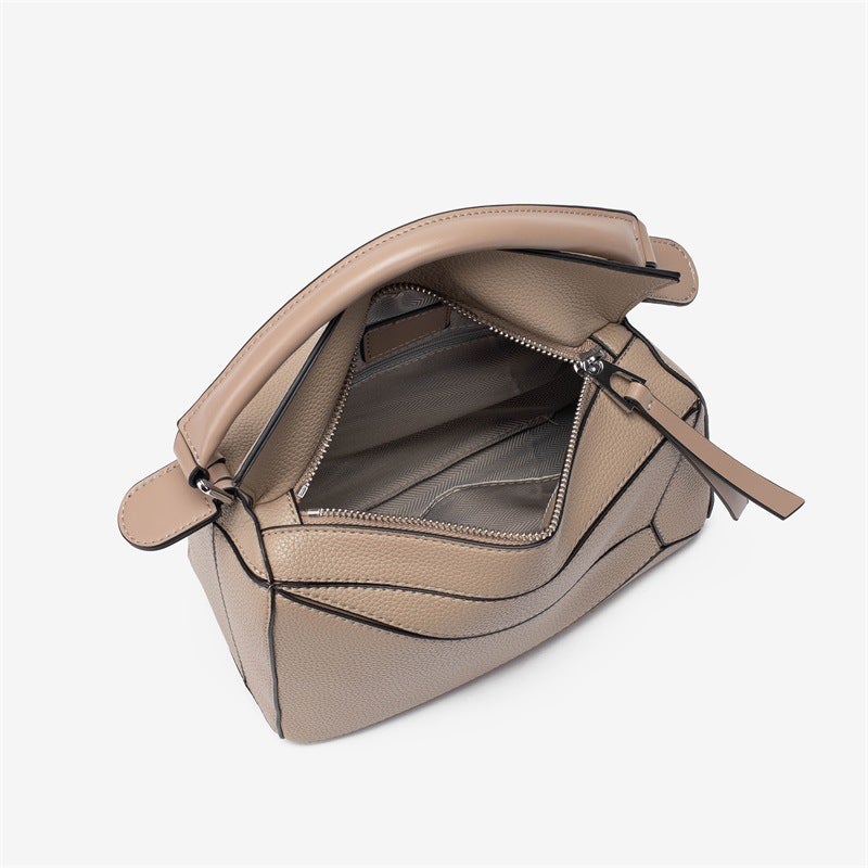 Bags For Women, New Versatile Splicing Geometric Bags, Pebbled Crossbody Bags, Lightweight Large-Capacity Doctor Bags - Image 5