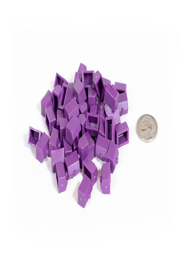 Morrison Games Plastic Houses: Purple Color Board Game Replacement House (Colored Miniature Town & City Buildings, Board Game Playing Pieces) | 50 Pieces - Image 1