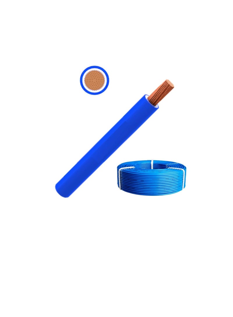 RR RR Multi Strand Pure Copper Single Core Flexible Cables | Trirated Electrolytic Conductor up to 105C Fire Resist Electric Panel Wire | BS6231 ISO9001 CE Compliant 100Y(90m) Roll (4mm, Blue)  - Image 2