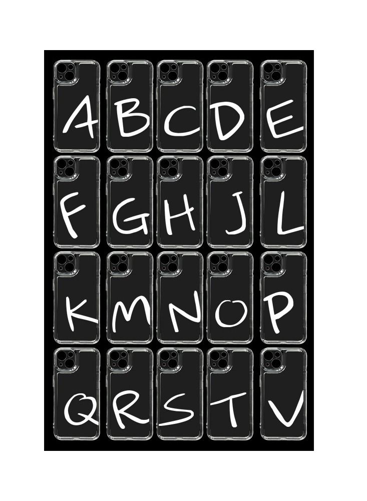 Loquat 1 Piece DIY Letters Back Cover TPU Protective Mobile Phone Case for iPhone