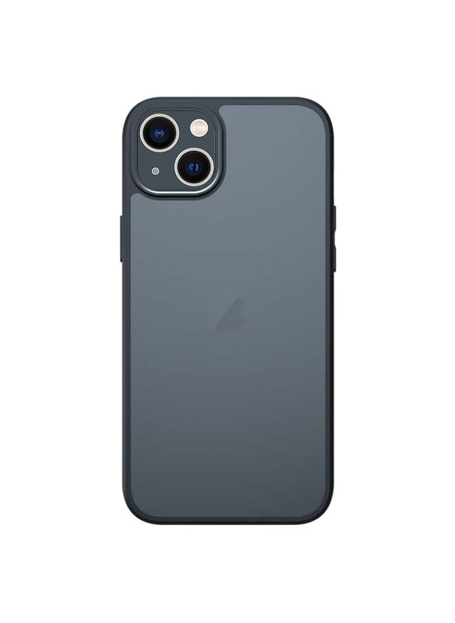 HuHa Case Cover For iPhone 13 Armor Precise Hole PC Hybrid TPU Phone Case Black 