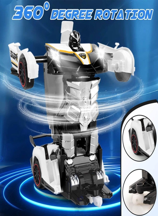 YOTOY Remote Control Car Toy for Kids 4 5 6 7 8, Transform Police RC Cars Toy, Robot Car, Birthday Gift for Kids Toys Age 4 5 6 Years Old Boys and Girls - Image 4