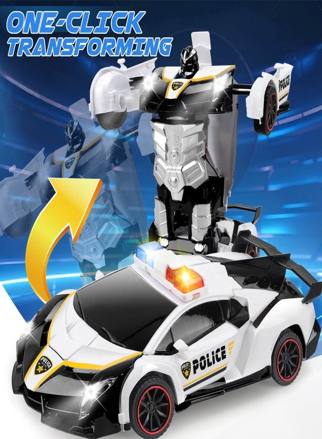 YOTOY Remote Control Car Toy for Kids 4 5 6 7 8, Transform Police RC Cars Toy, Robot Car, Birthday Gift for Kids Toys Age 4 5 6 Years Old Boys and Girls - Image 3