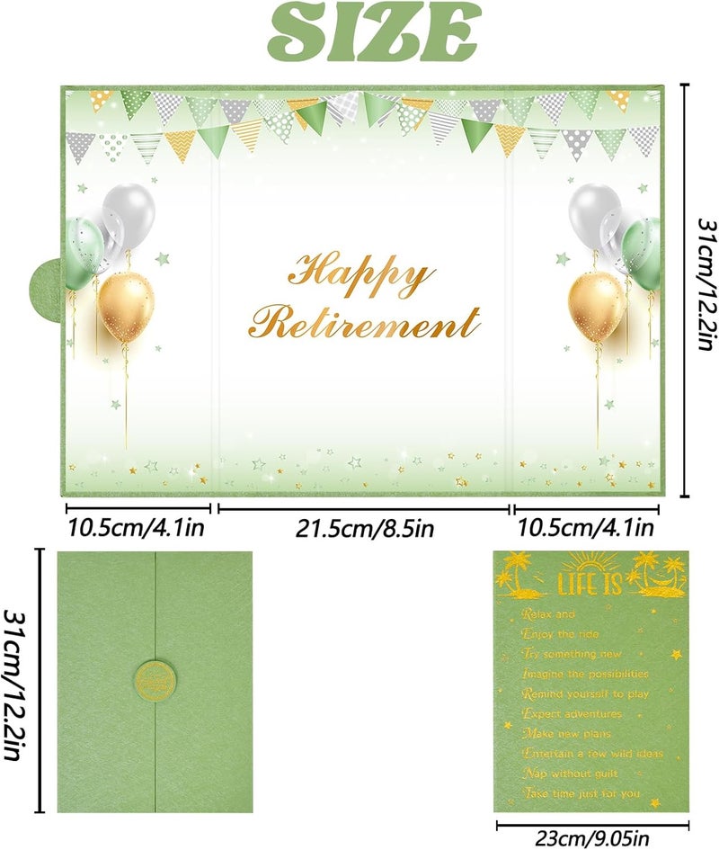 Roetyce Retirement Party Decorations Women Men, Green Happy Retirement Guest Book Jumbo Card, Retired Keepsake Gift for Coworker Friends Family, Sage Green Legend Has Retired Signature Board - Image 2