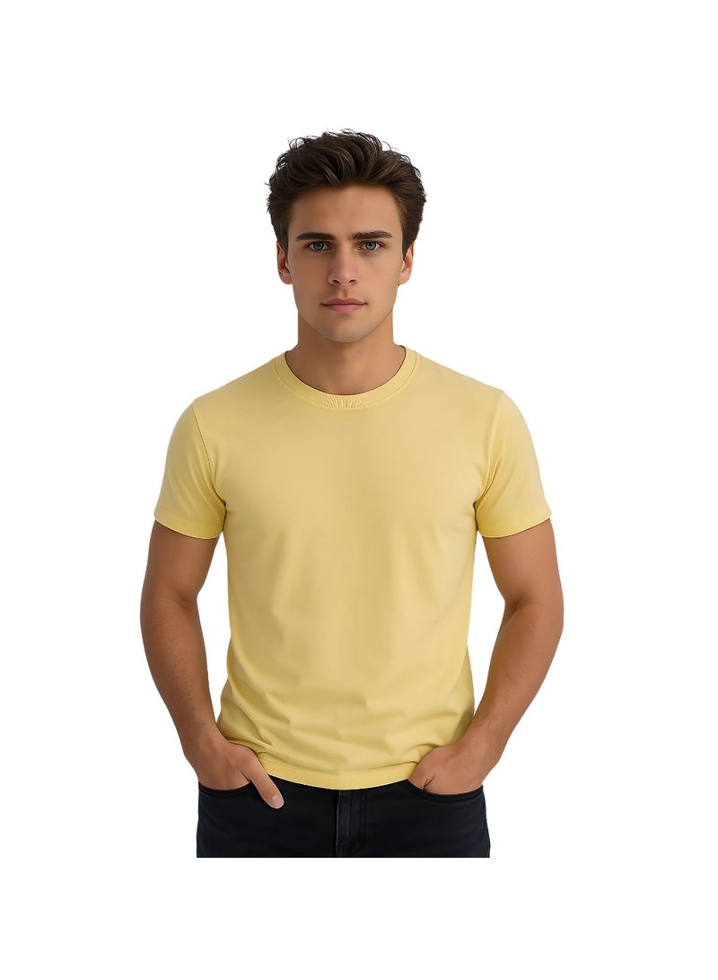 برينت شوب فور مي تي شيرت رجالي برقبة مستديرة للكبار 170 جرامًا في المتر المربع من القطن الخالص الألوان الأساسية - Image 1