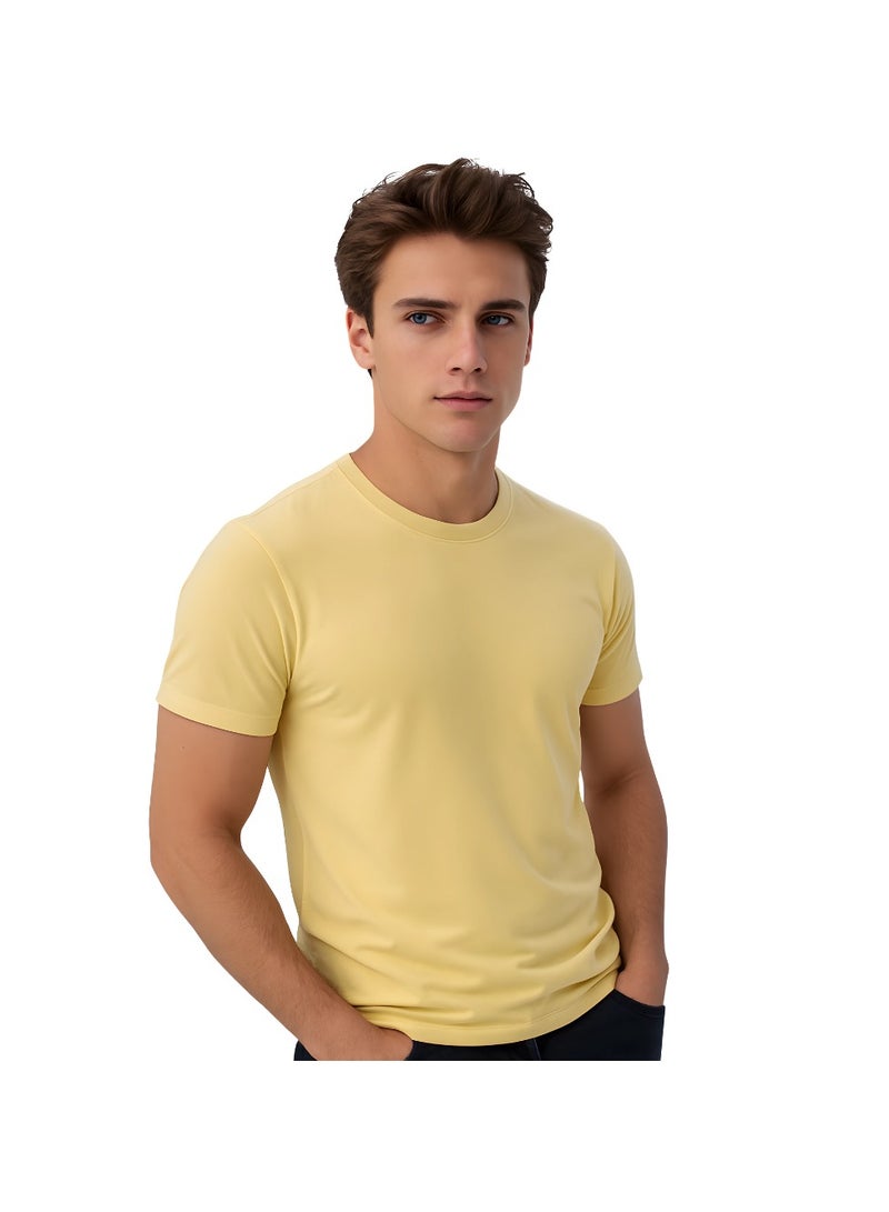 برينت شوب فور مي تي شيرت رجالي برقبة مستديرة للكبار 170 جرامًا في المتر المربع من القطن الخالص الألوان الأساسية - Image 2