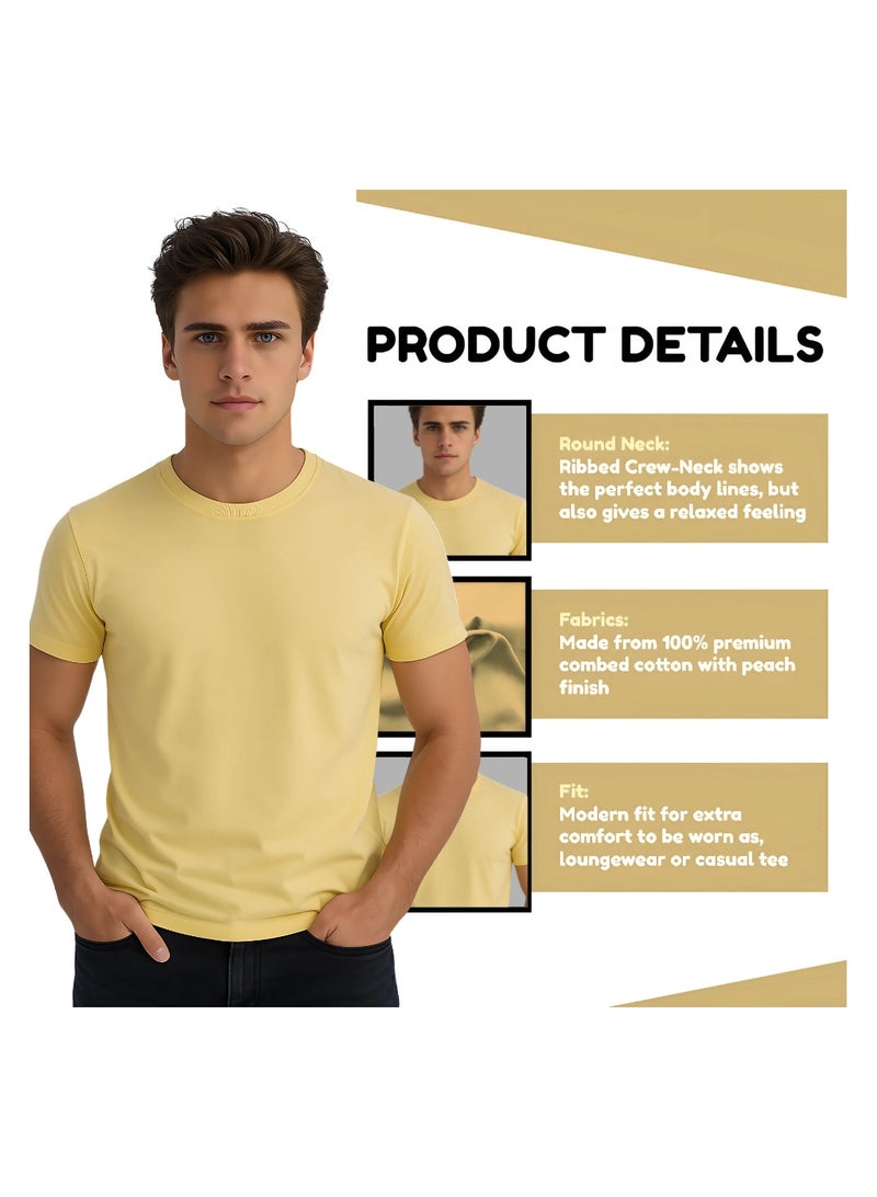 برينت شوب فور مي تي شيرت رجالي برقبة مستديرة للكبار 170 جرامًا في المتر المربع من القطن الخالص الألوان الأساسية - Image 3