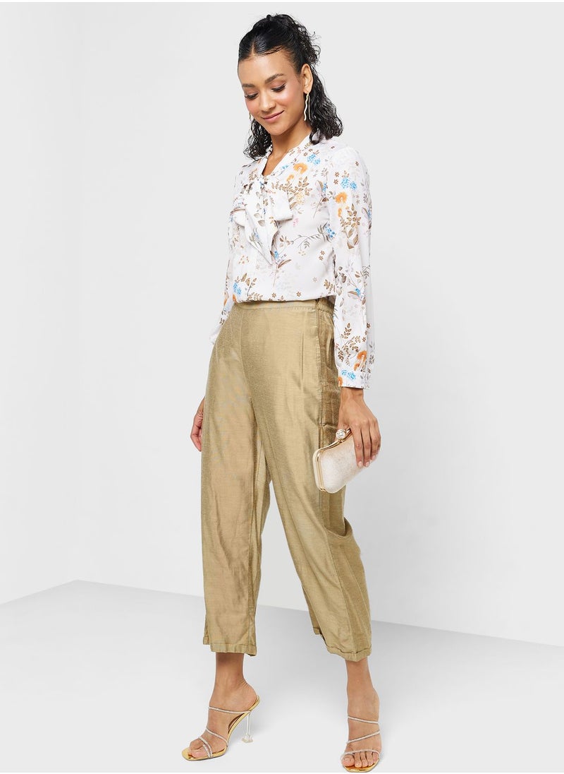 ELLA - Ditsy Print Button Down Shirt - Image 1