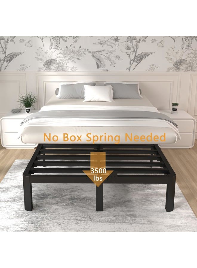 ITIMIDI 12 Inch Full Bed Frames, Metal Full Size Platform Bed Frame with Round Corner Legs, Heavy Duty Steel Support 3500 LBS, Storage Space, No Box Spring Needed, Noise Free, Easy Assembly - Image 3