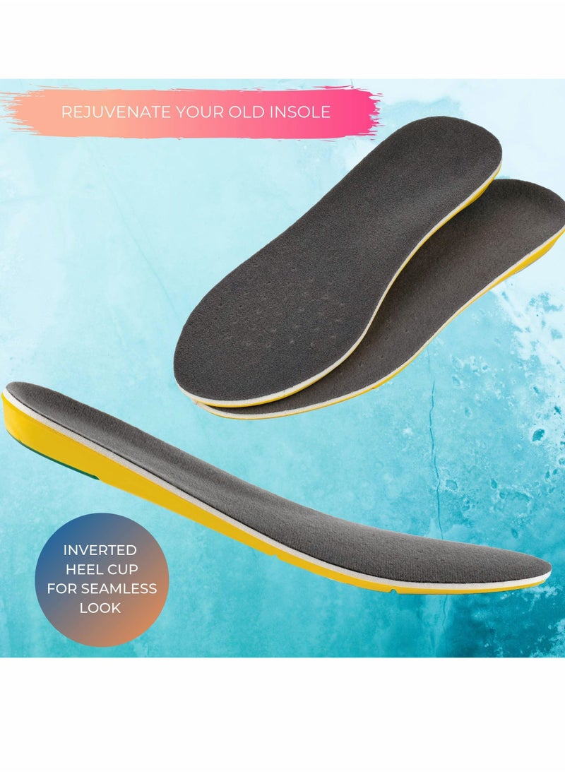 Comfortable Memory Foam Insoles for Plantar Fasciitis Relief, Height Increase, Shock Absorption, and Cushioning for All Sizes