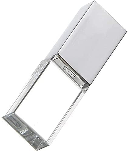 HONGPAS New Crystal Transparent Rectangle Genuine USB Flash Drive 3.0 LED Lighting Memory Stick Birthday Wedding Gift Pen Drive,Silver (32GB)… - Image 3