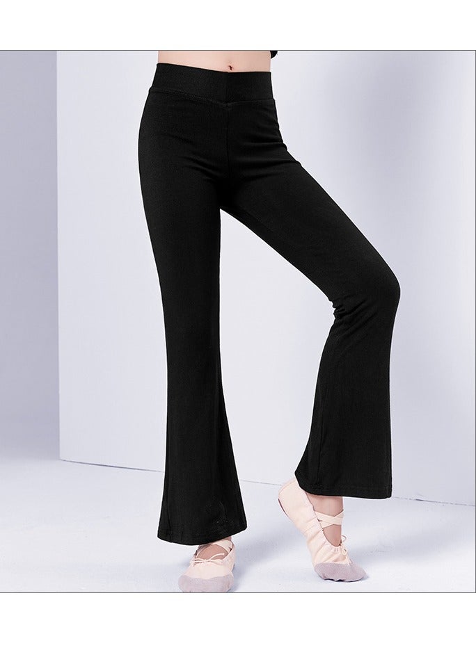 Children's Dance Pants Black Bell Bottomed Pants Regular Style  - Image 1