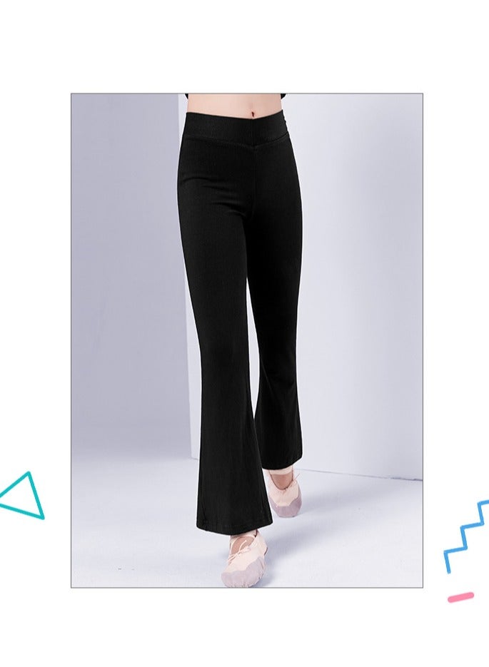 Children's Dance Pants Black Bell Bottomed Pants Regular Style  - Image 2