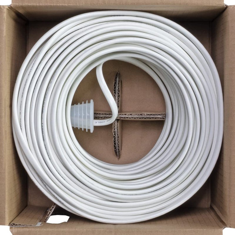 NavePoint 250ft in Wall Audio Speaker Cable Wire CL2 16/4 AWG Gauge 4 Conductor Bulk White - Image 3