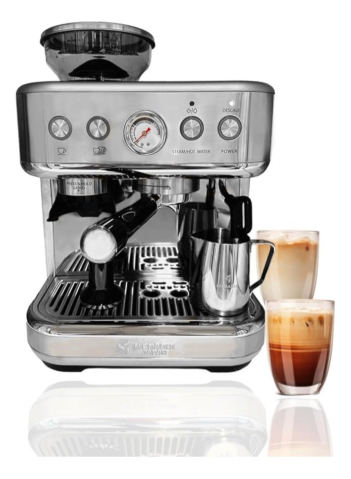 MEBASHI Commercial Coffee Machine with CF Grinder, 2.3L Capacity, 15 Bar Pressure, Stainless Steel (ME-CCM2053)(1770W) - Image 1