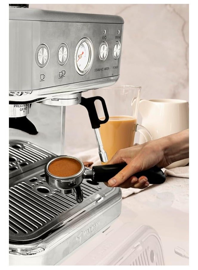 MEBASHI Commercial Coffee Machine with CF Grinder, 2.3L Capacity, 15 Bar Pressure, Stainless Steel (ME-CCM2053)(1770W) - Image 2