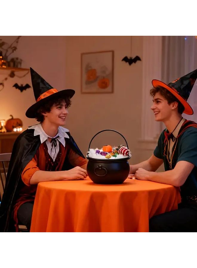2 Pcs Halloween Decorative Buckets 12 6 Inch Witch And 9 84 Inch Flame For Indoor Outdoor - Image 5