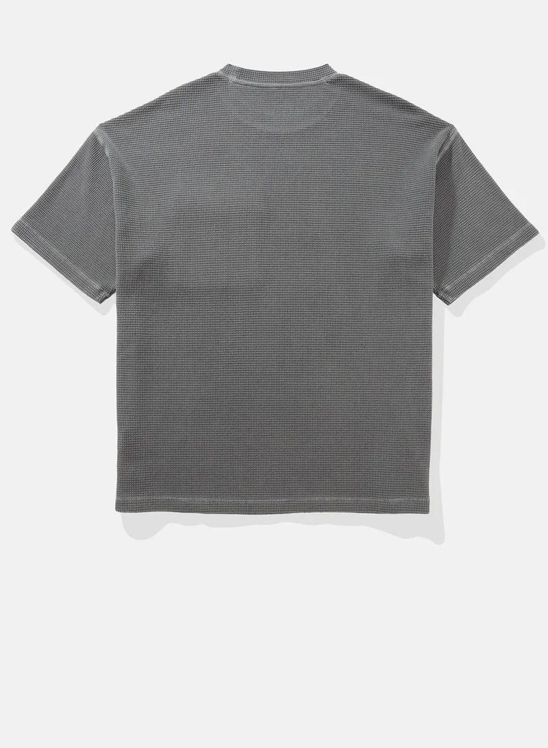American Eagle Waffle Half Sleeve Crew Neck T-Shirt