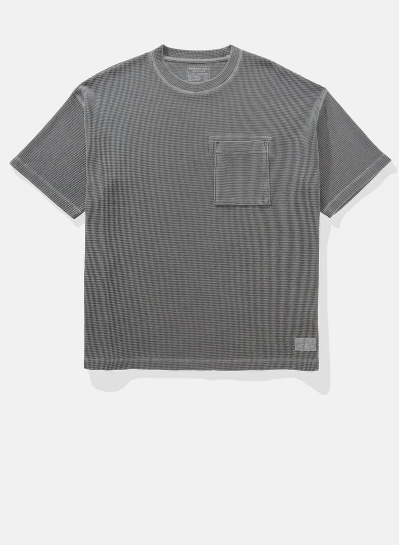 American Eagle Waffle Half Sleeve Crew Neck T-Shirt