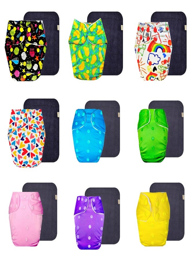 حفاضات دمبلدو القماشية الممتازة مع حشوة رمادية (عبوة من 9) | شعور بالجفاف والراحة | قابلة لإعادة الاستخدام والغسل | مناسبة للسفر | مصممة من قبل أمهات | من 3 أشهر إلى 3 سنوات | للجنسين - Image 1