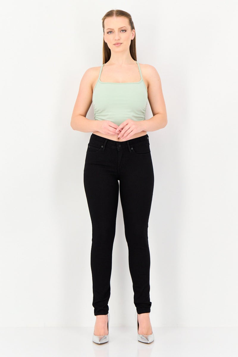 Levi's جينز دنيم ضيق قابل للتمدد للنساء 711، أسود - Image 4