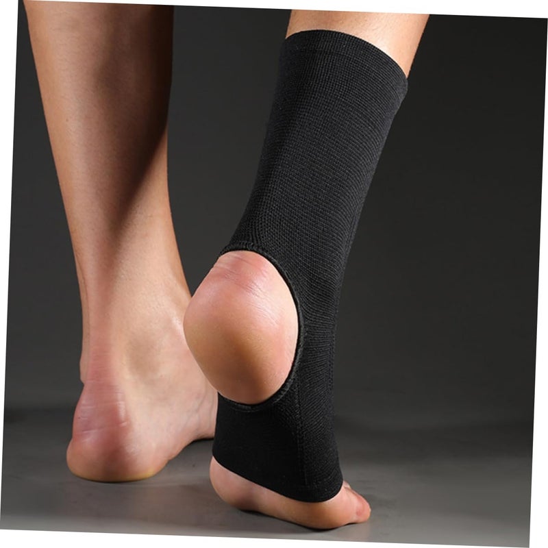 دعامة الكاحل السوداء كم ضاغط للرجال الرياضة كرة السلة كرة القدم الجري - Image 5