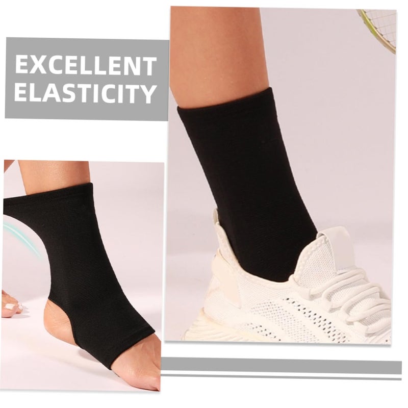 دعامة الكاحل السوداء كم ضاغط للرجال الرياضة كرة السلة كرة القدم الجري - Image 4