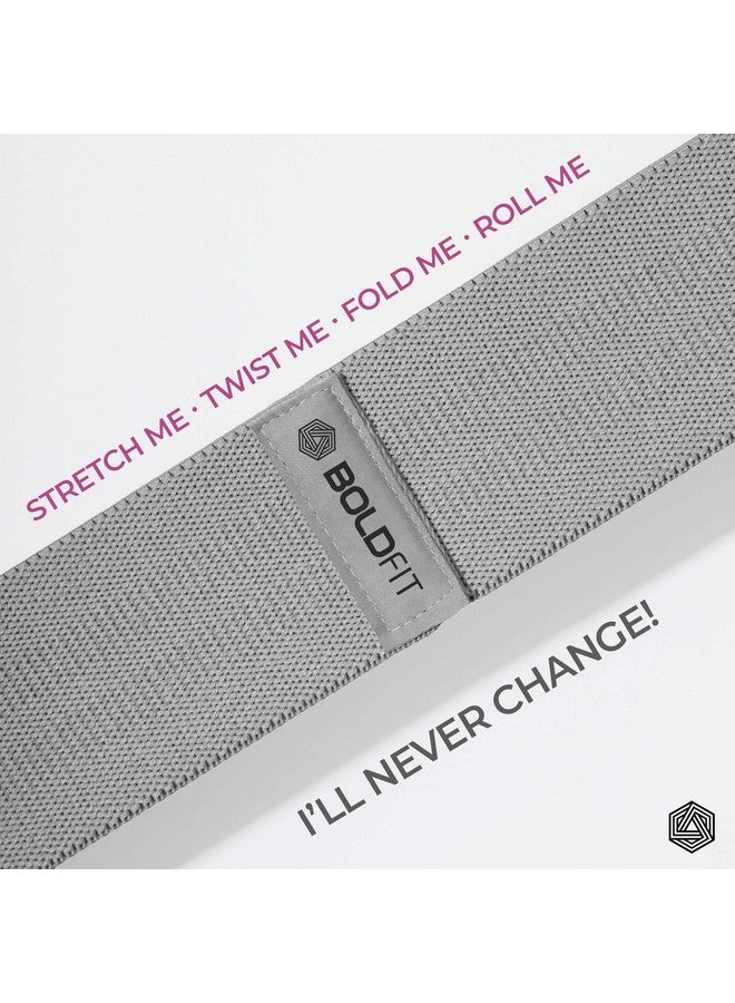 Boldfit Fabric Resistance Band -Loop Band for Exercise Hip Bands for Hip, Legs, Stretching, Toning Workout. Mini Loop Booty Bands for Glutes, Squats Exercise Usable in-Home & Gym, Grey - Image 4