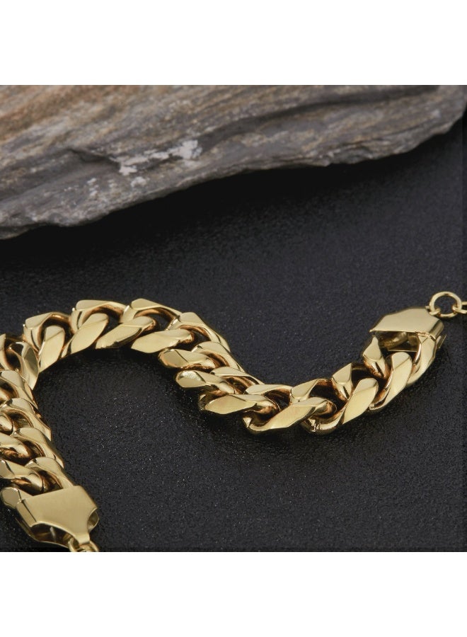 زنك سوار نسائي من زينك باللون الذهبي من الستانلس ستيل | ZFBR019G12M - Image 4