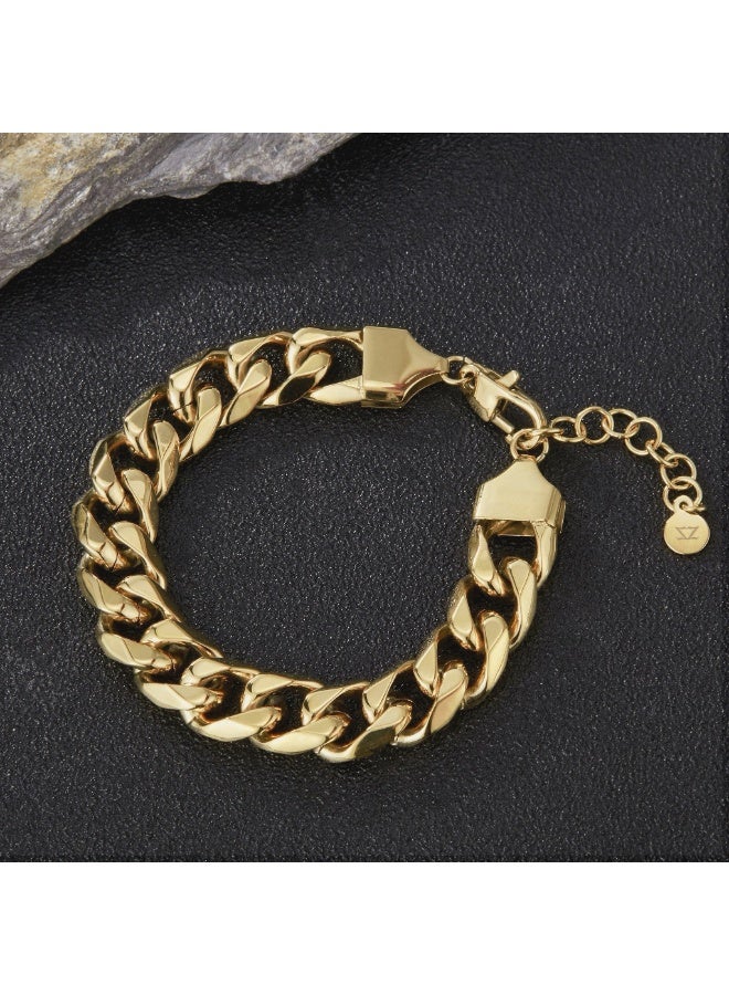 زنك سوار نسائي من زينك باللون الذهبي من الستانلس ستيل | ZFBR019G12M - Image 3