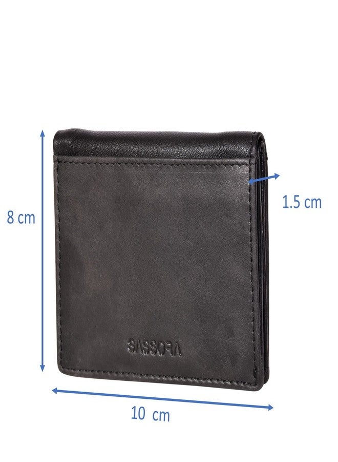 Sassora Genuine Leather Women Small Card Holder - A129_NEO (Black) - Image 5