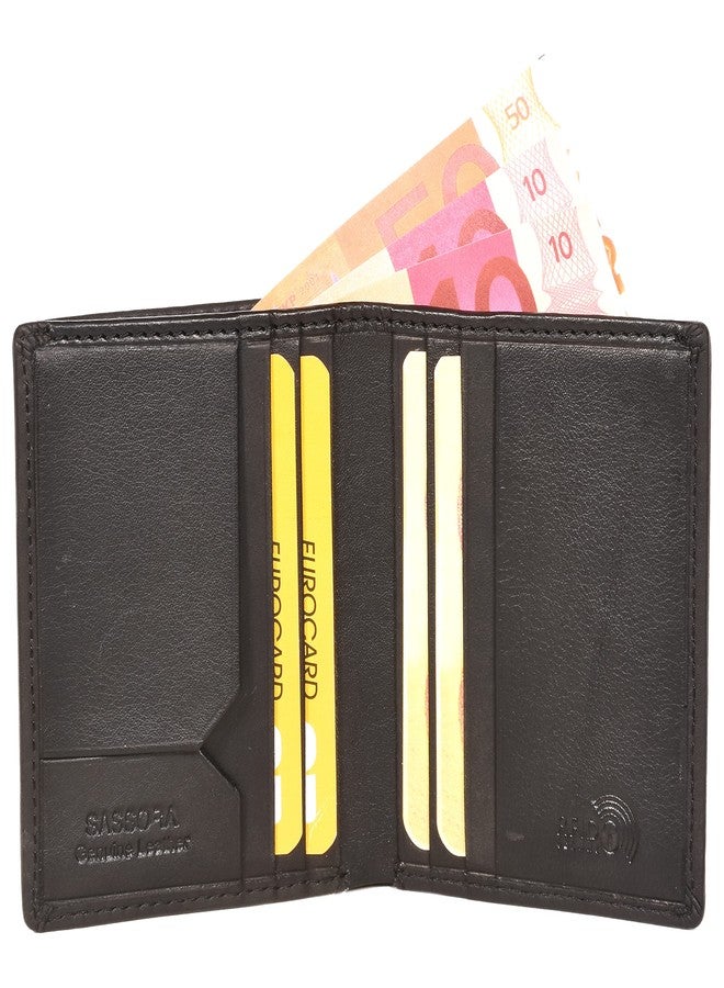 Sassora Genuine Leather Women Small Card Holder - A129_NEO (Black) - Image 2