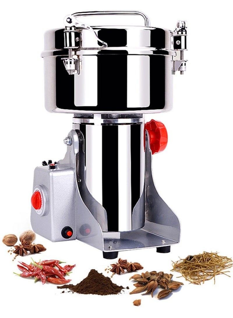 عربست مطحنة حبوب كهربائية 1000 جرام 2400 وات، مطحنة فائقة النعومة للأعشاب/التوابل/المكسرات/الحبوب، طحن سريع في 30 ثانية مع حماية من الحمل الزائد ومؤقت 5 دقائق، آلة طحن قهوة القمح الجاف - Image 1