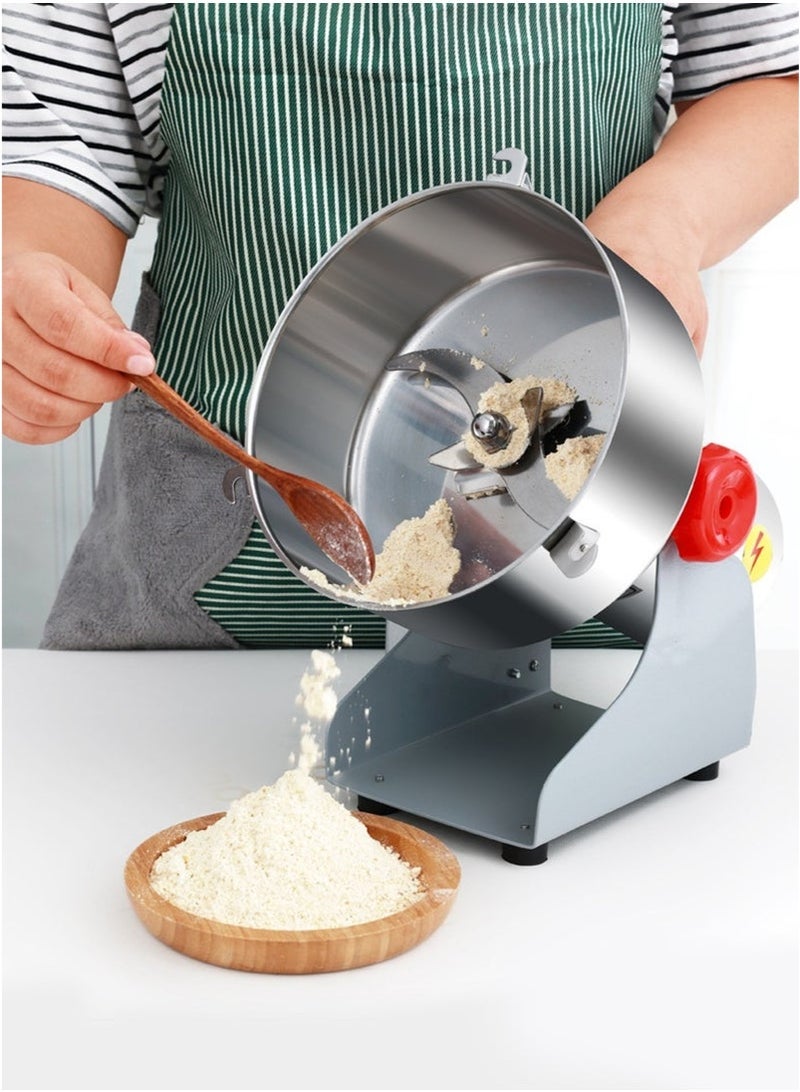 عربست مطحنة حبوب كهربائية 1000 جرام 2400 وات، مطحنة فائقة النعومة للأعشاب/التوابل/المكسرات/الحبوب، طحن سريع في 30 ثانية مع حماية من الحمل الزائد ومؤقت 5 دقائق، آلة طحن قهوة القمح الجاف - Image 4