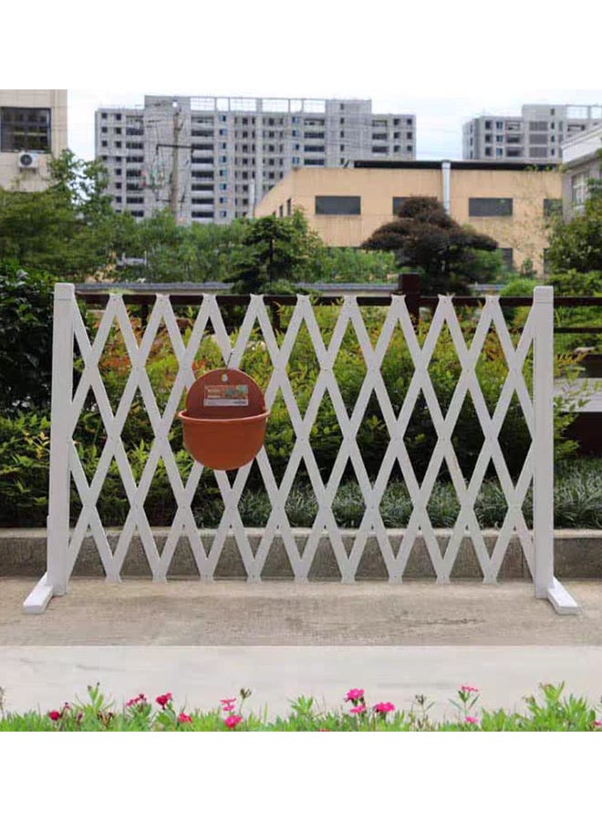 HOME TASTE Expendable Wooden Garden Fence Wooden Trellis Fence Expandable Trellis Fence Free Standing Fence Wooden Fence Gate For Pets Extension Decorative Wood Wicker Balcony Privacy Fences - Image 1
